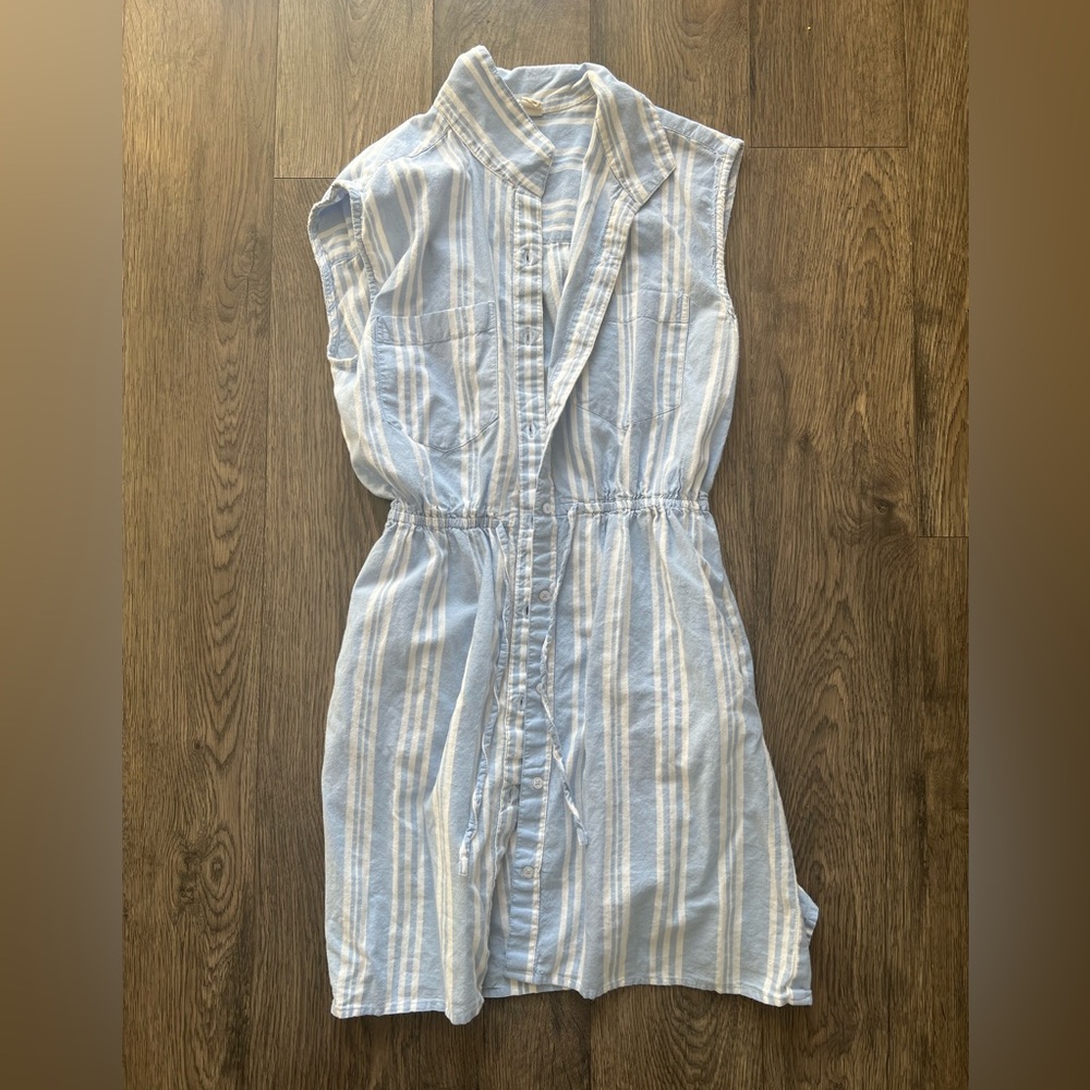 Japna Blue and White Striped Dress